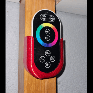 led remote control holder 3d print model - Mito3D