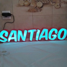 led santiago lamp toy name candeeiro 3d print model - Mito3D