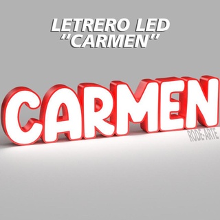 guidato cartello Carmen manifesto rgb luce illuminazione personalizzato 3d print model - Mito3D