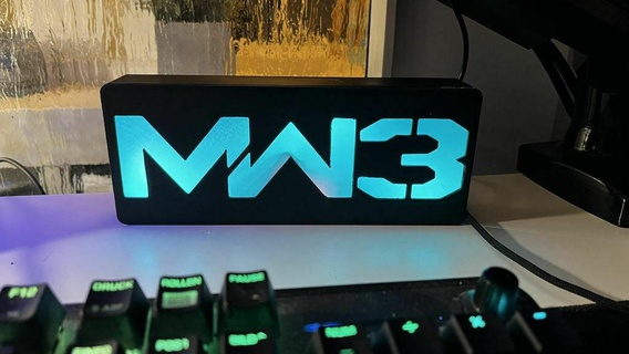 led sign cod mw3 3d print model - Mito3D