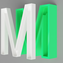 LED signe lettre art affiche 3d print model - Mito3D