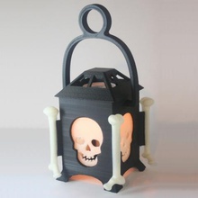 led crâne lanterne la maison halloween 3d print model - Mito3D