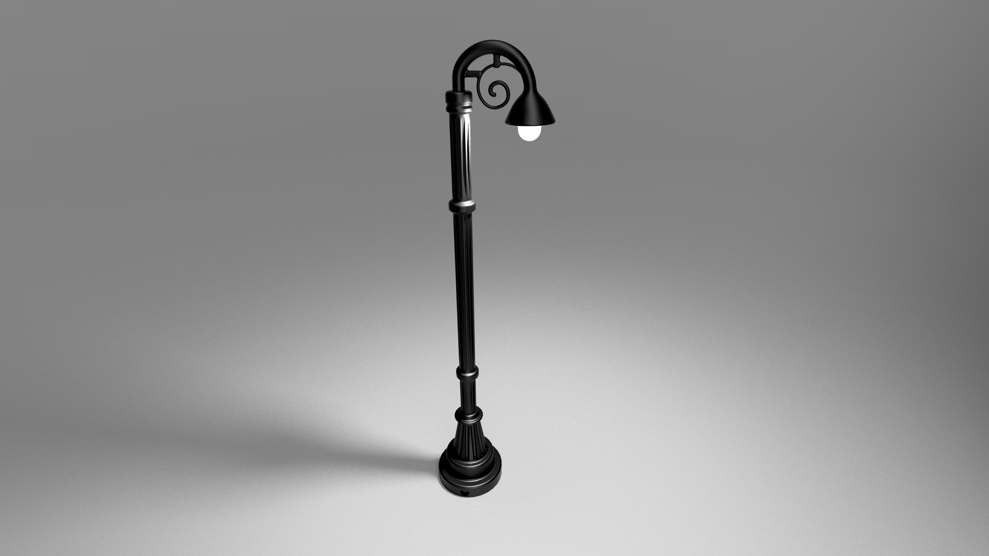 led street lamp park miniature 3D print model - Mito3D