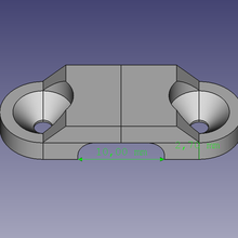 Led şerit binmek Kulp destek düzeltmek 3d print model - Mito3D
