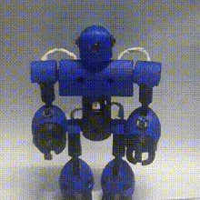 LED Super Roboter Spiel Spielzeug Kinder Joint taktil drücken Taste fliegend Jet Stiefel rot Auge Batterie Färbung Schrauben Drähte 3d print model - Mito3D