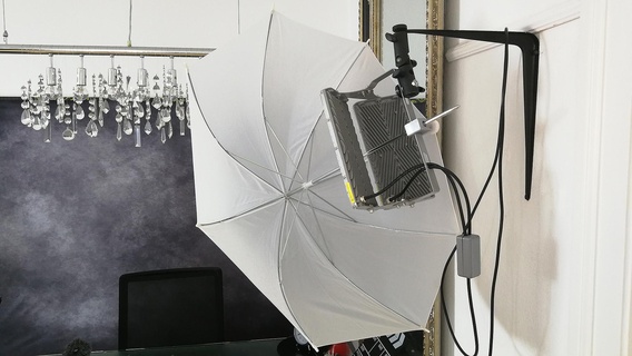 LED paraguas montar soporte ligero foto fotografía estudio vídeo 3d print model - Mito3D