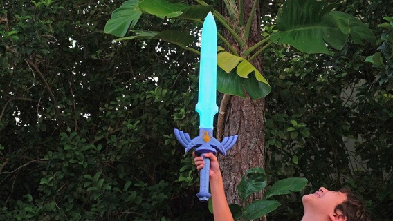 led zelda master sword rp2040 adafruit feather breath wild mastersword nintendo propmaker raspberyy pi tears kingdom props accessories cosplay costume 3d print model - Mito3D
