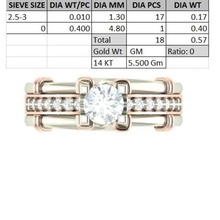 ledies anello di diamanti gioielli aniversario d'oro jewellary argento 3d print model - Mito3D