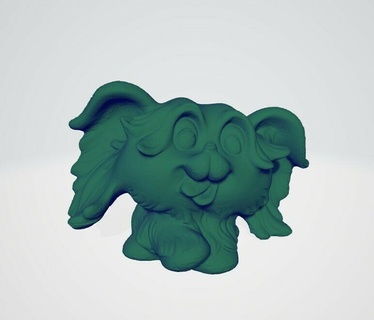 Beine flauschige Hund Jahrgang Italienisch Gummi Spielzeug Spiel Plastik hergestellt Italien 3d print model - Mito3D