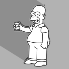 ledler Lamba Homer Simpson 3d print model - Mito3D