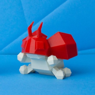 ledyba low poly pokemon Game low-poly lowpoly faceted gen 2 ii second generation figure pokémon 3d print model - Mito3D