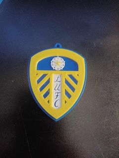 Leeds vereinigt Farbe geschichtet Schlüsselbund uk England britisch Großbritannien Fußball Verein Logo Schlüssel Ring 3d print model - Mito3D