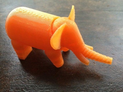 lefabshop elephant thicker trunk toy 3d print model - Mito3D