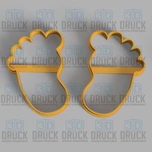 left right feet - home foot cookie cutter baby shower 3d print model - Mito3D