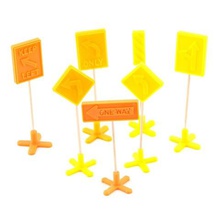 virage à gauche des panneaux de signalisation routière jeu modèles bâtiments l'artisanat dioramas 3d print model - Mito3D