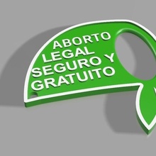 legal aborto llavero Moda llave llaveros seguro gratis ley pañuelo verde argentina feminismo feminista 3d print model - Mito3D