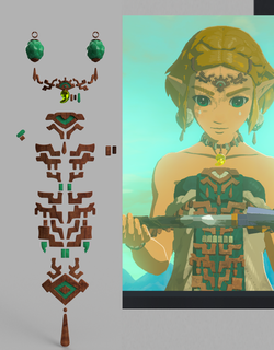 Legende Zelda Tränen Königreich Kleid Stücke Cosplay Verknüpfung Nintendo 3d print model - Mito3D