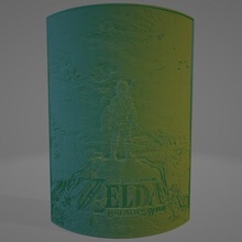 leyenda zelda respiración salvaje litofano juego nintendo 3d print model - Mito3D