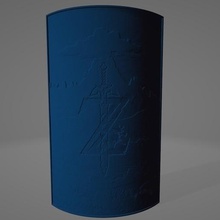 leggenda zelda respiro selvaggio logo litofania gioco nintendo 3d print model - Mito3D