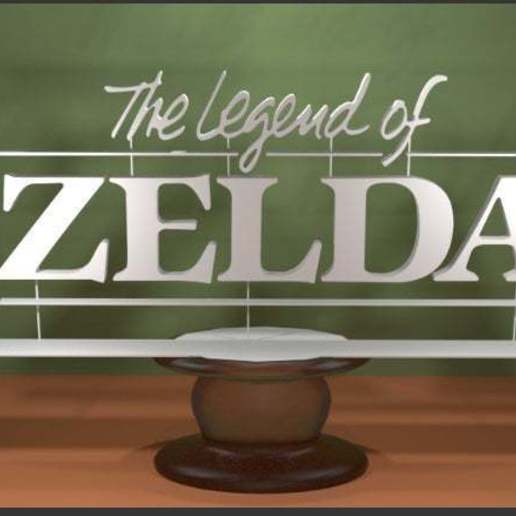 Legende zelda-logo - Klassiker Kunst Modelle zelda nes logo classic 3D print model - Mito3D