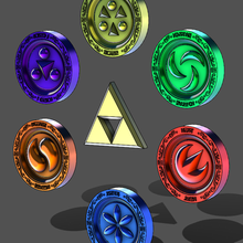 Légende Zelda sauge médaillons Jeu 3d print model - Mito3D