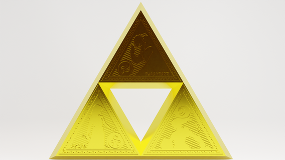 leggenda andare tri vigore arte Leggenda Zelda gamerart fan art scultura triforce loz zelda raro tloz zeldafanart 3d print model - Mito3D