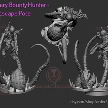 legendary bounty hunter escape pose - legion scale star wars boba fett book of 3d print model - Mito3D