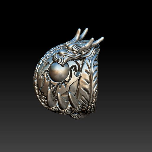 legendary dragon ring 3D print model - Mito3D