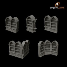 legendgames wizards library shelf versions game gothic dungeons dragons dungeon floor scenery tiles 3d print model - Mito3D