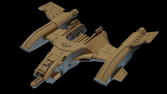 legio custodes ares gunship  3d print model - Mito3D