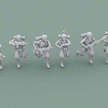 legion metal infantry running 40k astra militarum imperial guard of warhammer40k warhammer wh40k toy_game_accessories 3d print model - Mito3D