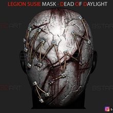 legion susie mask - dead daylight horror of cosplay costumes head japanese devil halloween huntress terrible face frank fjsj dod games toys 3d print model - Mito3D
