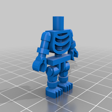 lego like iskelet minifig 2 parça yeniden düzenleme Lego yaratıklar 3d print model - Mito3D