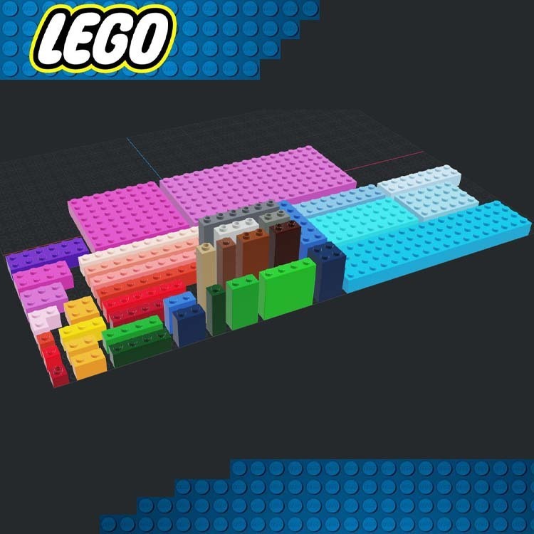 lego - bricks brick beams connector kids toys building toy 3D print model - Mito3D