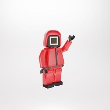 lego masqué directeur calamar Jeu Netflix jouet soldat homme libre 3d print model - Mito3D