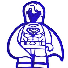 lego - superman l'emporte pièce divers profane legosuperman de cookie cookiecutter sharp les témoins 3d print model - Mito3D