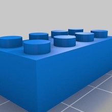 Lego 2x4 98 angepasst Konstruktionsspielzeuge 3d print model - Mito3D