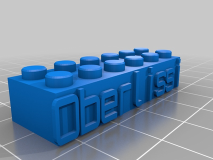lego bloquer Collier porte clés personnalisé construction jouets 3d print model - Mito3D
