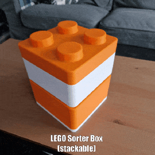 Lego Box stapelbar Sorter Gadget Lager Spielzeuge Gebäude DIY Kinder Zimmer Zuhause Haus Spiel 3d print model - Mito3D