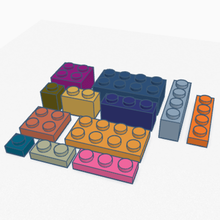 lego brique Jeu briques assiette imbriqué verrouillage fermer clé empiler 3d print model - Mito3D