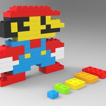 Lego Ziegel einstellen Spielzeug einfach baut Spielzeuge Kinder 3d print model - Mito3D