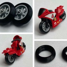 lego city compatible moto pneus de course jeu vélo ville ninjaflex slick des tpu jouet 3d print model - Mito3D