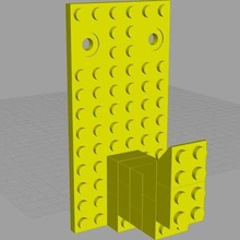 lego coat hook home organization 3d print model - Mito3D