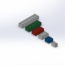 lego compatible 2x brick set toy toys kid kids child children 2x1 2x2 2x3 2x4 2x6 2x8 brickset legoset construction 3d print model - Mito3D