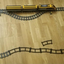 lego compatible curved rail game circuit tracks train 3d print model - Mito3D