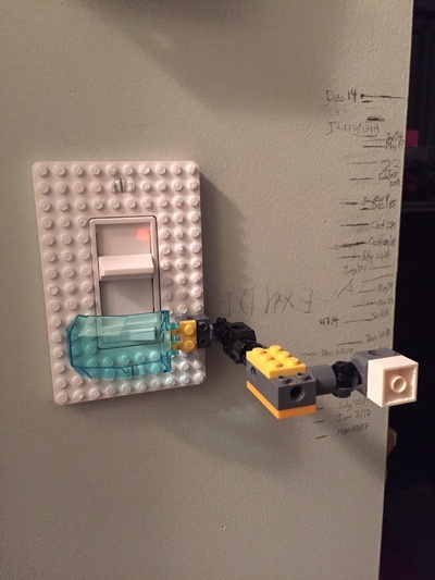 lego uyumlu dekora ışık değiştirmek örtmek kılıf tuğla anahtarı dekor dekorasyon deko ev 3d print model - Mito3D