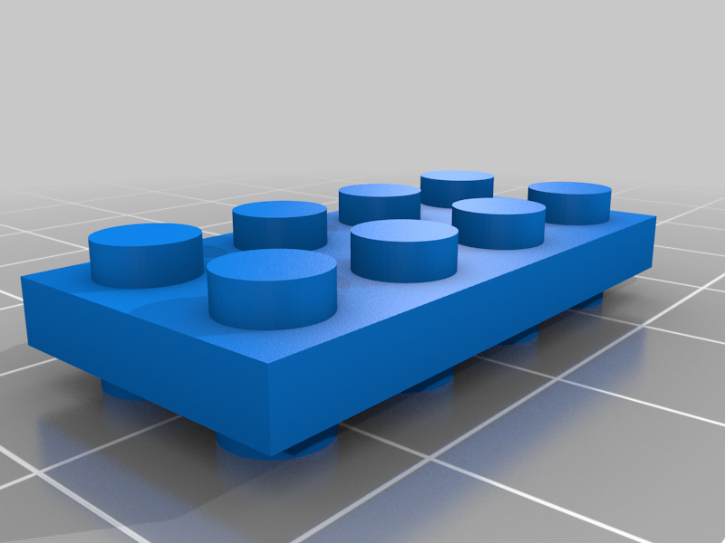 Lego compatible doble plato construcción juguetes 3D print model - Mito3D
