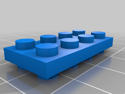 lego compatible double plate construction toys 3d print model - Mito3D