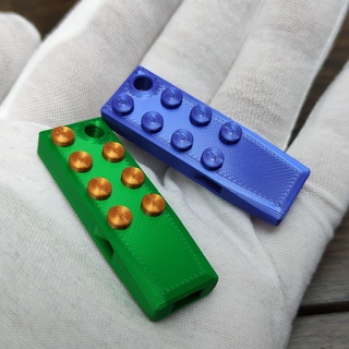 lego compatible whistle building bricks blocks buildingbricks buildingblocks keychain 3d print model - Mito3D