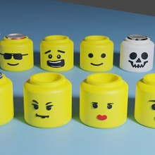 Lego refrigeratori koozie 3d print model - Mito3D